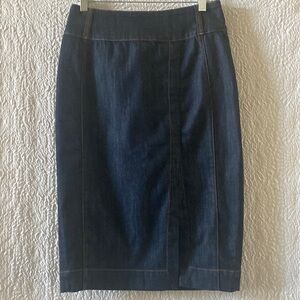 White House Black Market Denim Pencil Jean Skirt